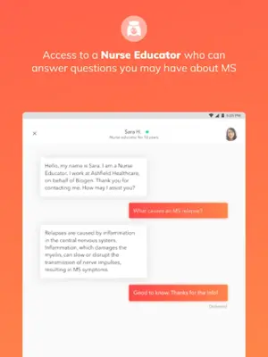 Aby, my Multiple Sclerosis app android App screenshot 2